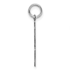 Sterling/Silver Rhodium-plated Polished Number 18 Charm QMS18