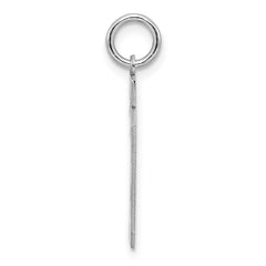 Sterling/Silver Rhodium-plated Polished Number 19 Charm QMS19