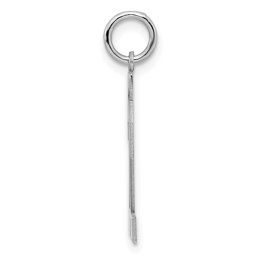 Sterling/Silver Rhodium-plated Polished Number 22 Charm QMS22