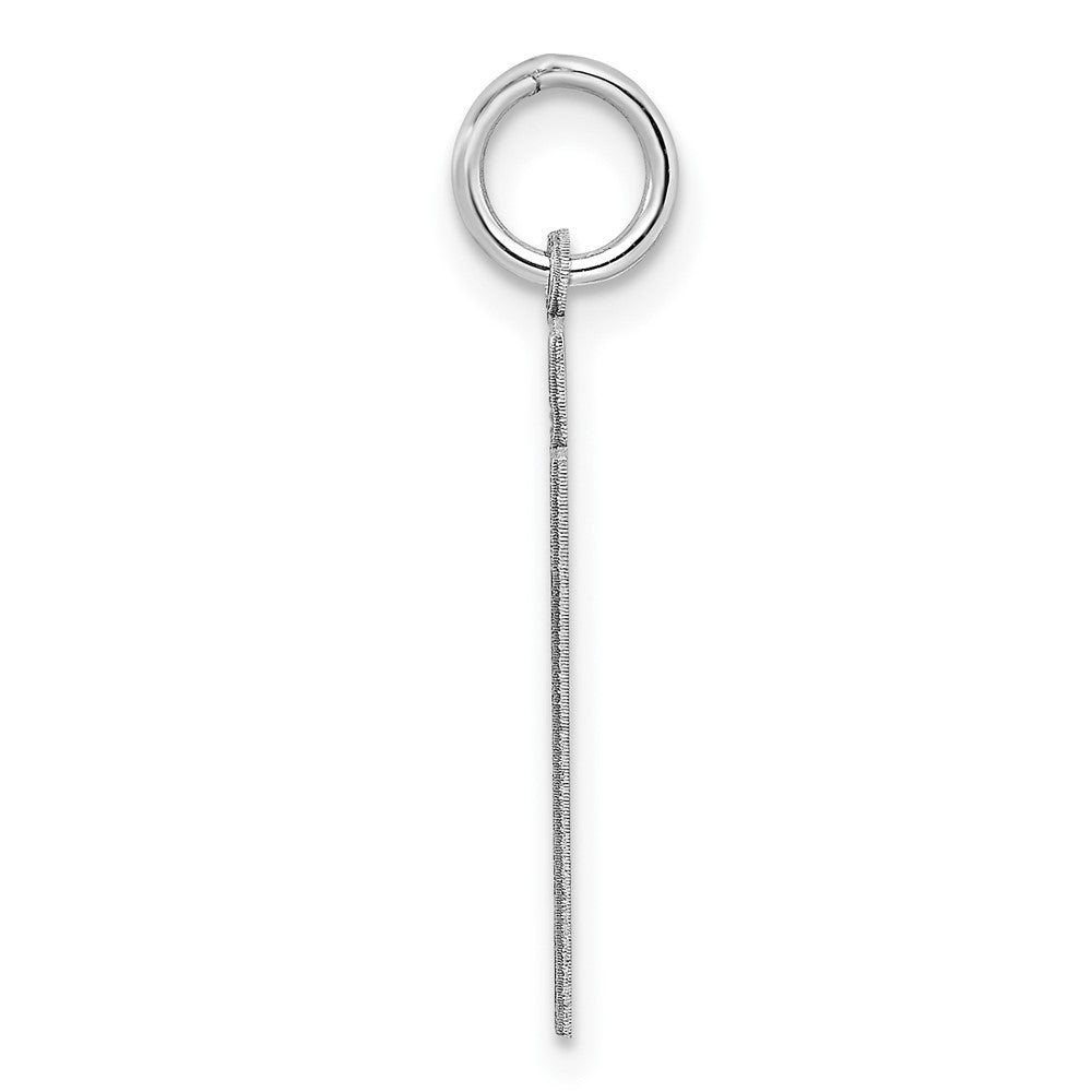 Sterling/Silver Rhodium-plated Polished Number 27 Charm QMS27