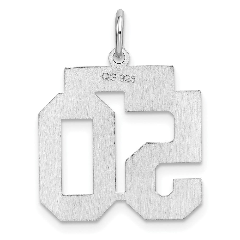 Sterling/Silver Rhodium-plated Polished Number 50 Charm QMS50