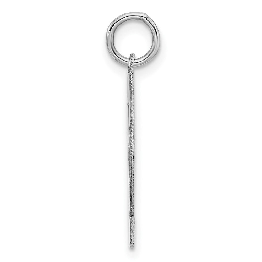 Sterling/Silver Rhodium-plated Polished Number 62 Charm QMS62