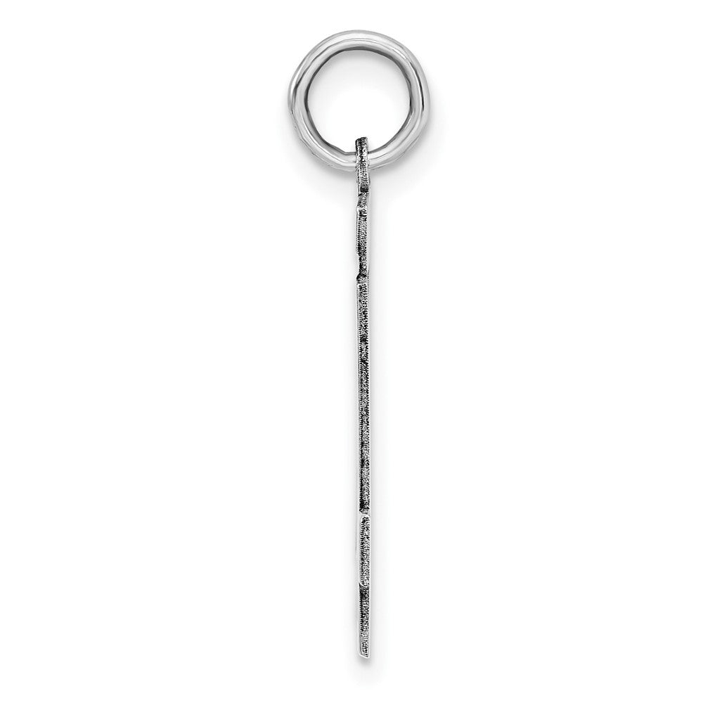 Sterling/Silver Rhodium-plated Polished Number 64 Charm QMS64