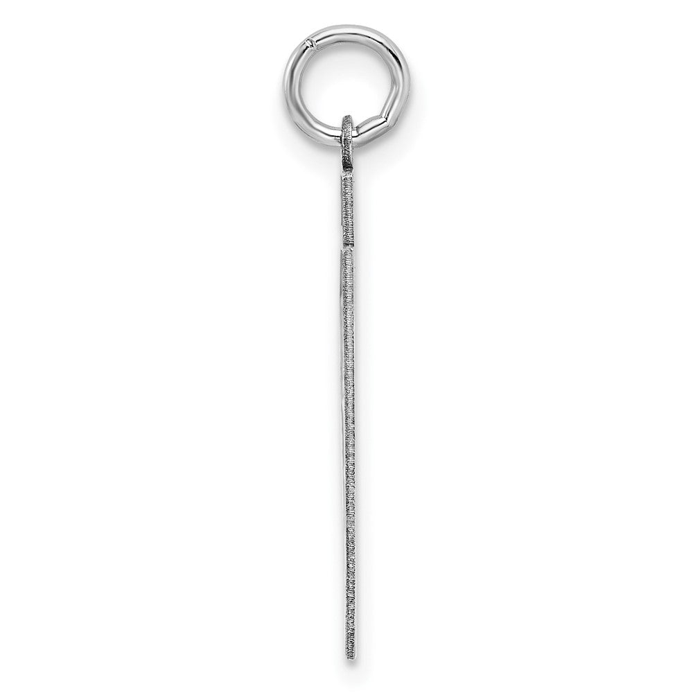Sterling/Silver Rhodium-plated Polished Number 67 Charm QMS67