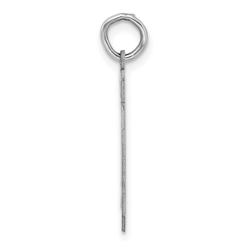 Sterling/Silver Rhodium-plated Polished Number 70 Charm QMS70
