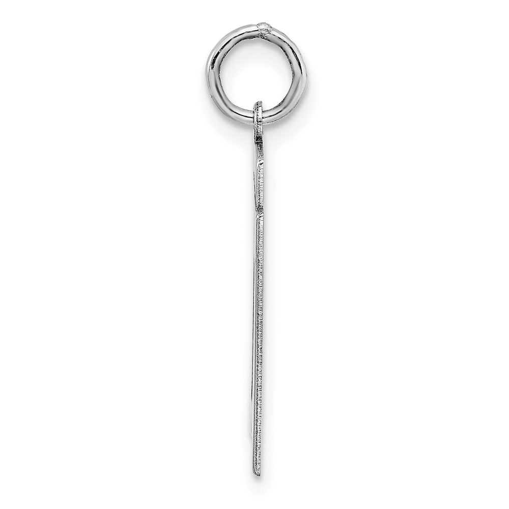 Sterling/Silver Rhodium-plated Polished Number 71 Charm QMS71