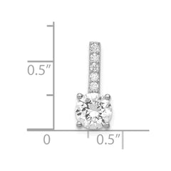 Sterling Silver Rhodium-plated CZ Pendant QP1102