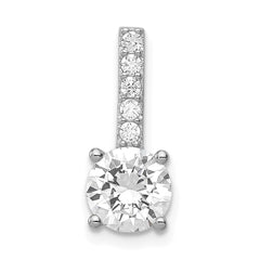 Sterling Silver Rhodium-plated CZ Pendant QP1102