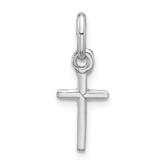Sterling Silver Rhodium-plated Cross Charm QP1135