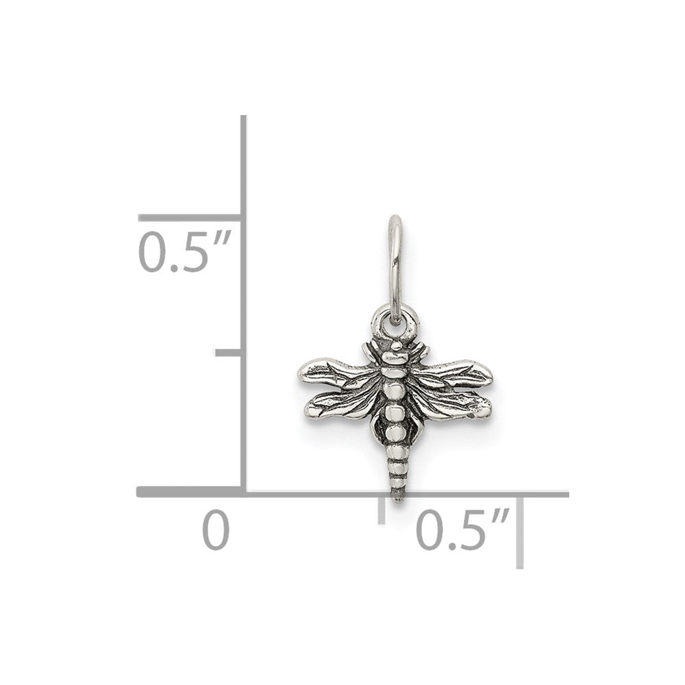 Sterling Silver Antiqued Dragonfly Charm QP1156