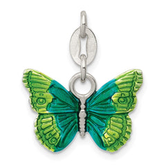 Sterling Silver Enameled Butterfly Charm QP1166