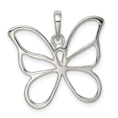 Sterling Silver Polished Butterfly Pendant QP1172