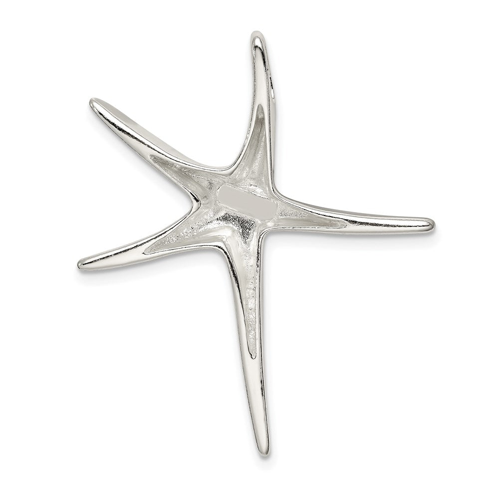 Sterling Silver Rhodium-plated Starfish Pendant QP1186