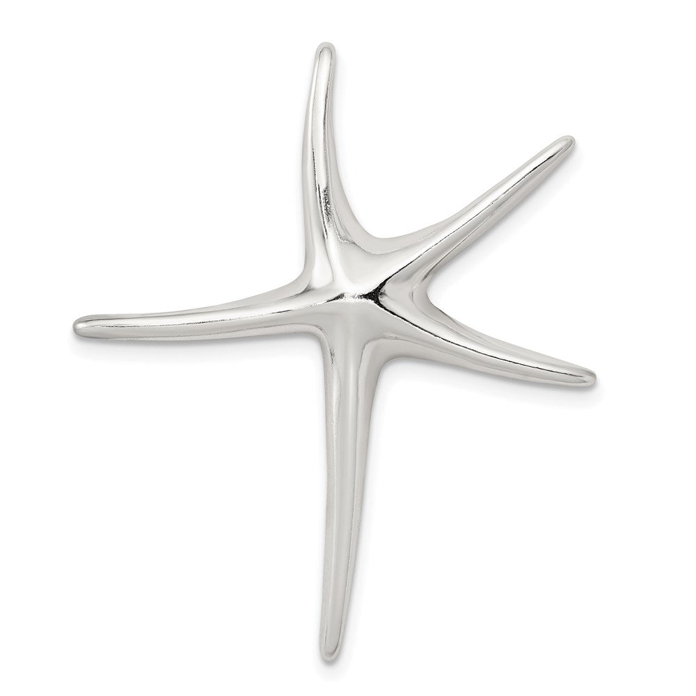 Sterling Silver Rhodium-plated Starfish Pendant QP1186