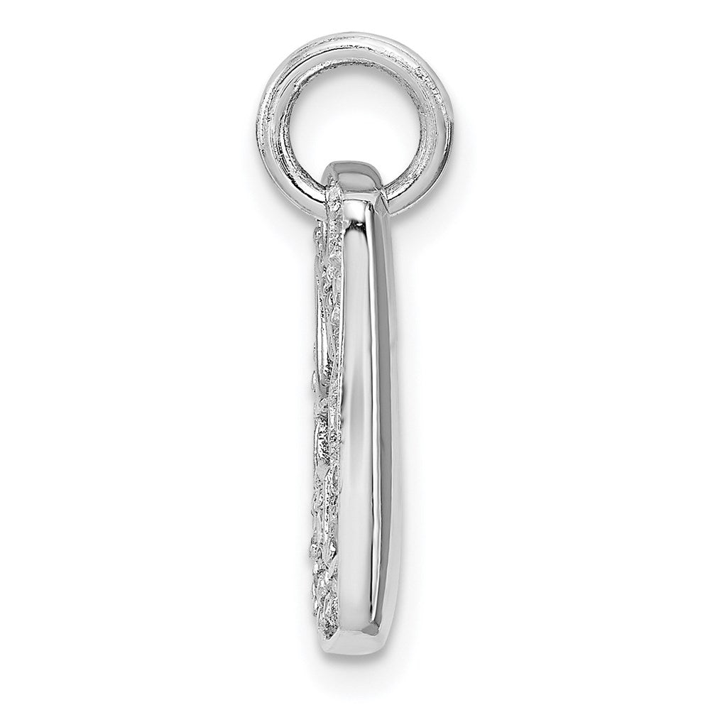 Sterling Silver Rhodium Plated CZ Peace Dove Charm QP1242