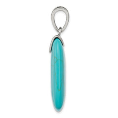 Sterling Silver Antiqued Turquoise Pendant QP1326