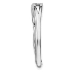 Sterling Silver Rhodium-plated Polished Open Heart Slide QP1381