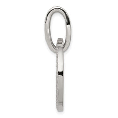 Sterling Silver Rhodium-plated CZ Circle Pendant QP1461