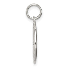 Sterling Silver Diamond-Cut Peace Symbol Charm QP1828