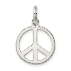 Sterling Silver Diamond-Cut Peace Symbol Charm QP1828