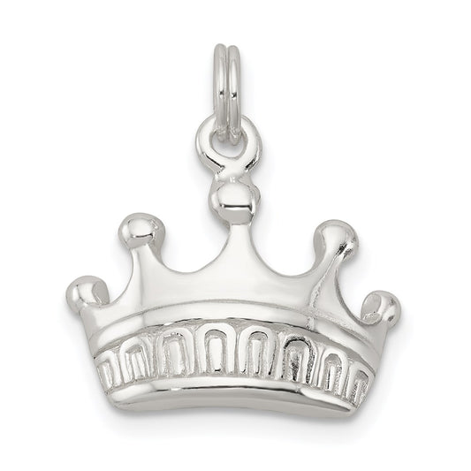 Sterling Silver Polished Crown Charm QP1951
