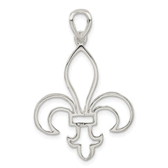 Sterling Silver Cut-Out Fleur de Lis Pendant QP1959