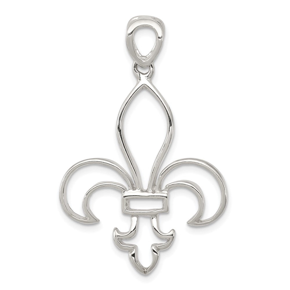 Sterling Silver Cut-Out Fleur de Lis Pendant QP1959