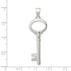 Sterling Silver Polished Key Pendant QP2016