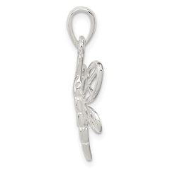Sterling Silver Polished Dragonfly Pendant QP2144