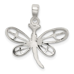 Sterling Silver Polished Dragonfly Pendant QP2144