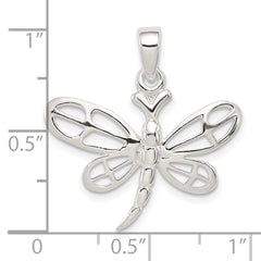 Sterling Silver Polished Dragonfly Pendant QP2144