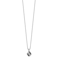 White Night Sterling Silver Rhodium-plated Black and White Diamond 18 Inch Necklace with 2 Inch Extender QP2360