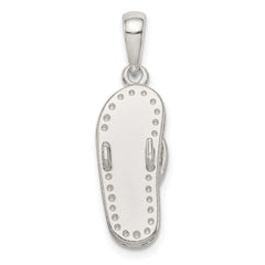 Sterling Silver Multi-Color Stellux Crystal Flip-flop Pendant QP2530