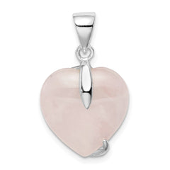 Sterling Silver Rose Quartz Pendant QP260