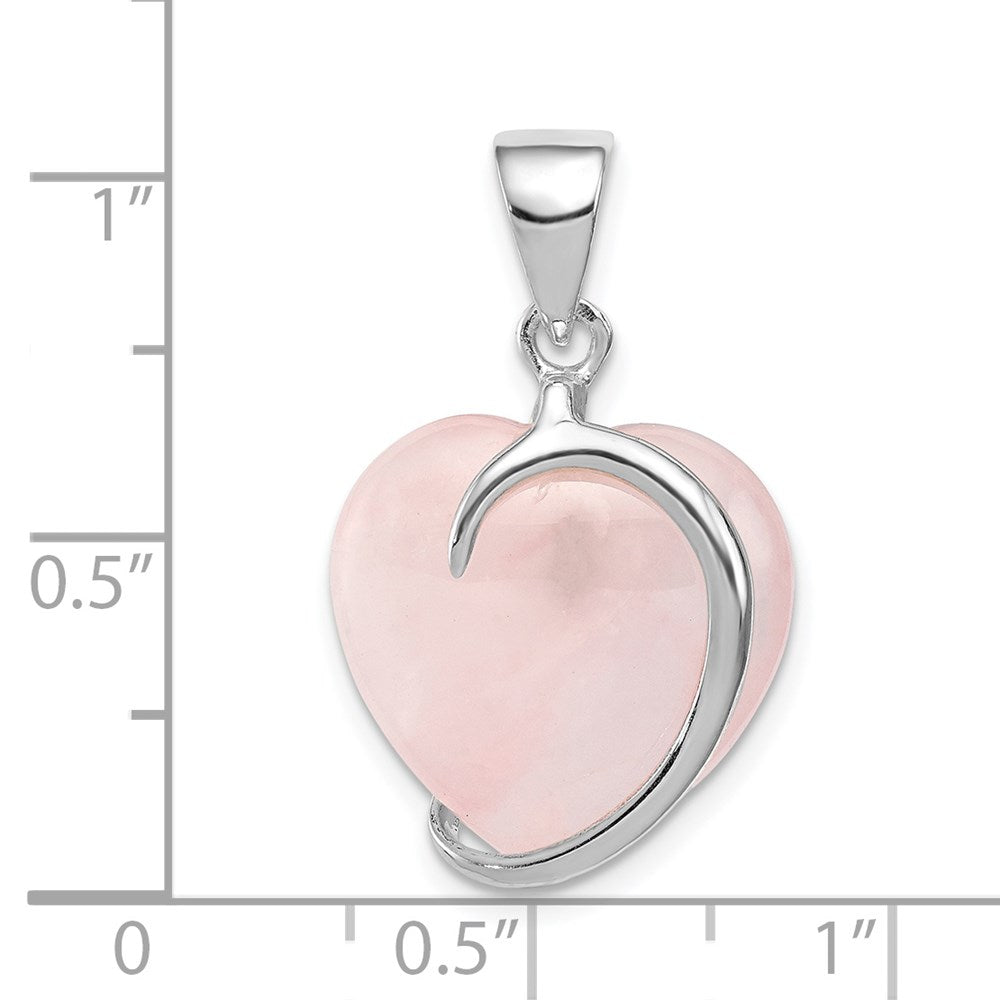 Sterling Silver Rose Quartz Pendant QP260