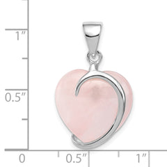 Sterling Silver Rose Quartz Pendant QP260
