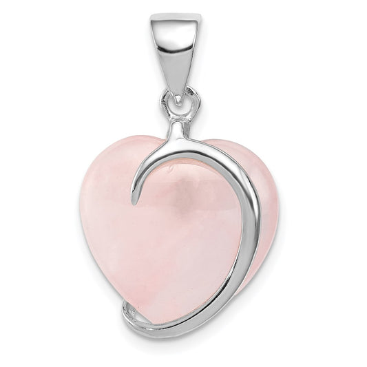 Sterling Silver Rose Quartz Pendant QP260