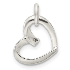 Sterling Silver Heart with CZ Pendant QP2771