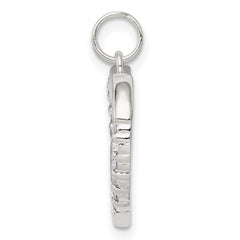 Sterling Silver CZ & Heart Pendant QP2772