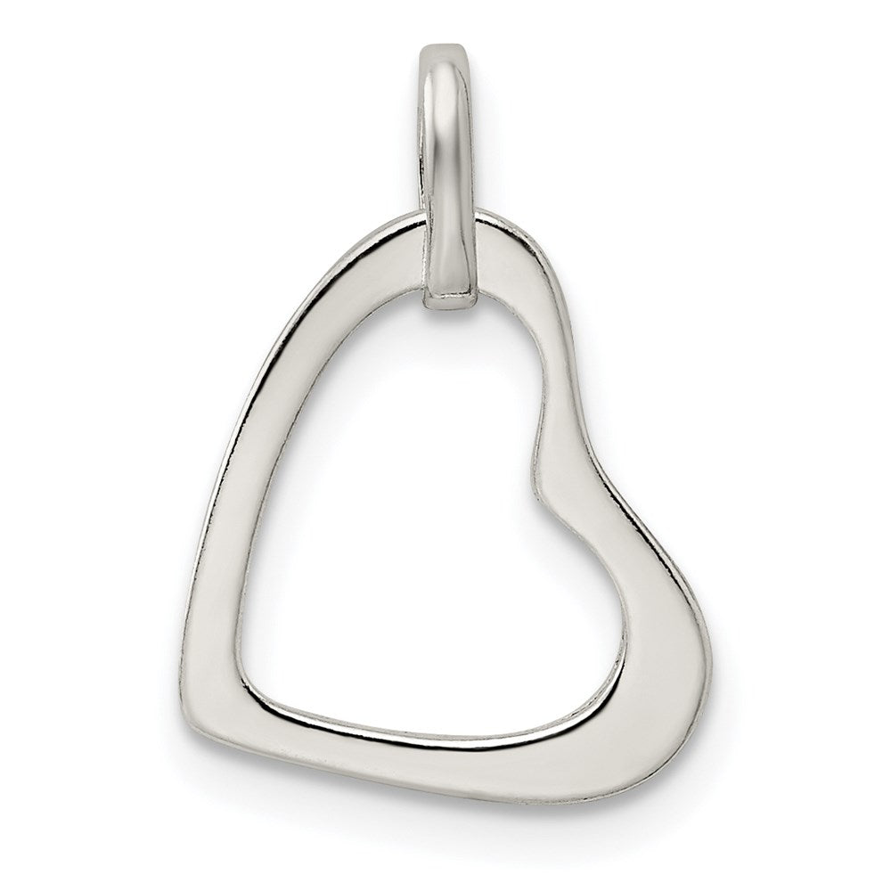 Sterling Silver Polished Open Heart Pendant QP2789