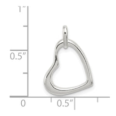 Sterling Silver Polished Open Heart Pendant QP2789