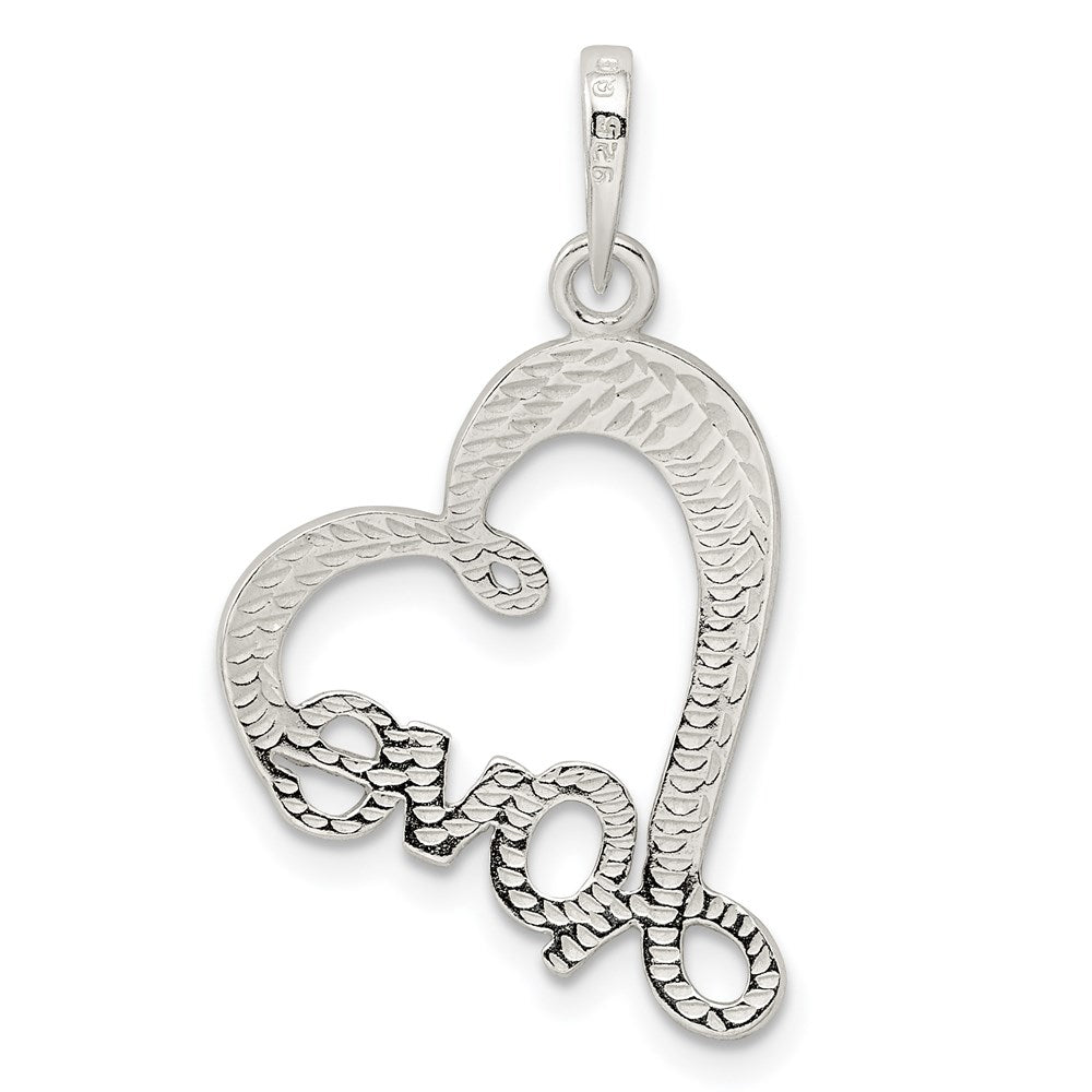 Sterling Silver Polished Love Heart Pendant QP2808