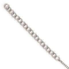 White Night Sterling Silver Rhodium-plated Black and White Diamond 18 Inch Necklace with 2 Inch Extender QP3835