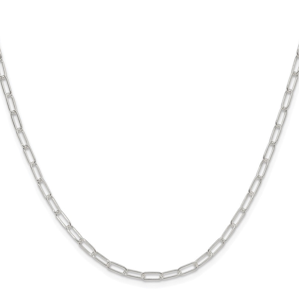 Sterling Silver Rhodium-plated Polished 2.9mm Elongated Cable ChainQPCL060R