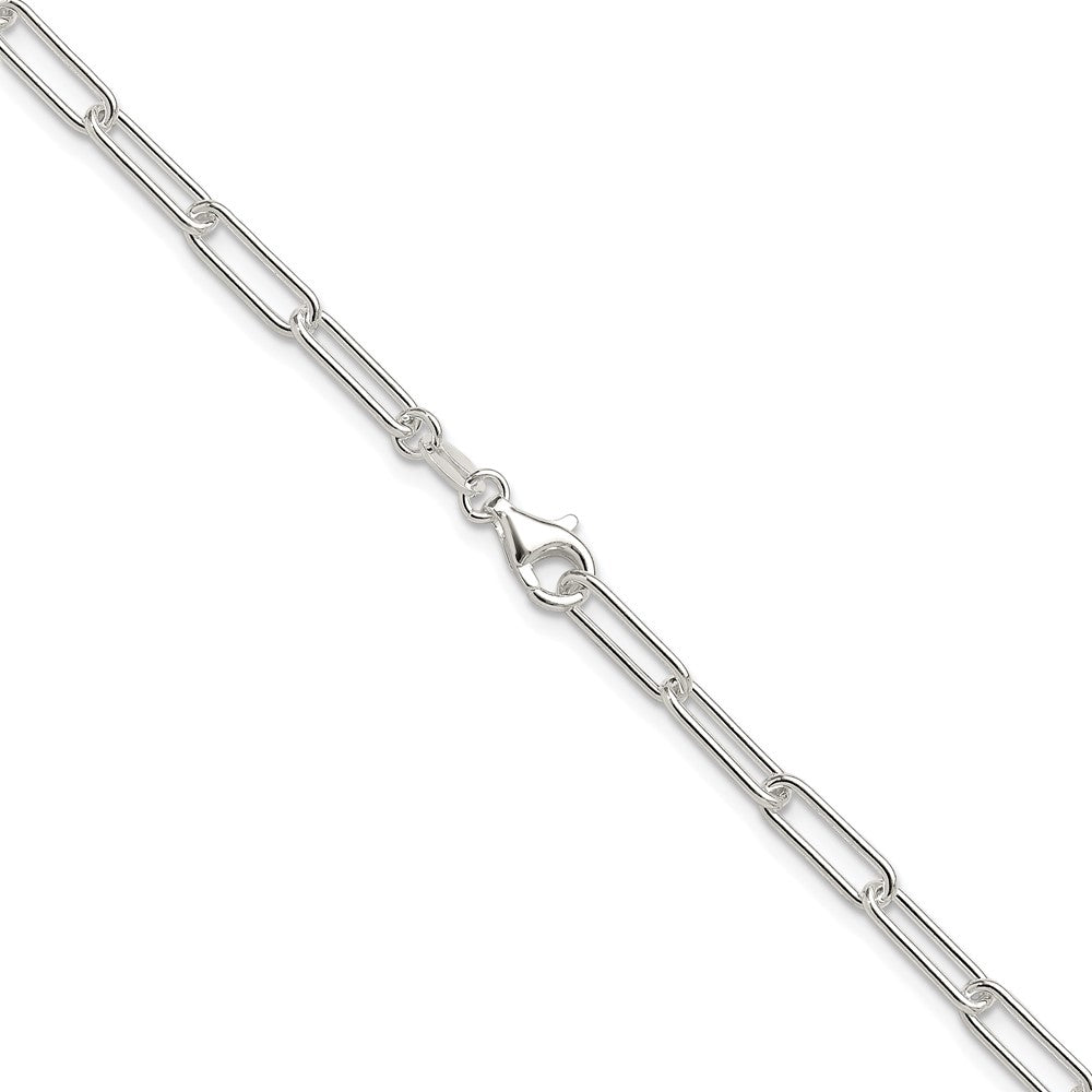 Sterling Silver Rhodium-plated Polished 3.5mm Elongated Cable ChainQPCL100R