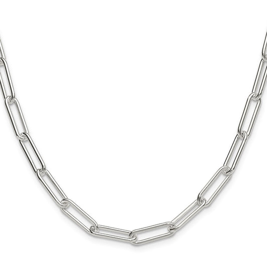 Sterling Silver Polished 5.5mm Paperclip ChainQPCL150