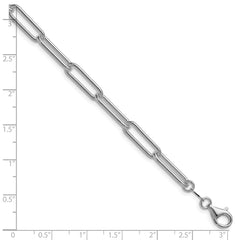 Sterling Silver Rhodium-plated Polished 5.5mm Paperclip Chain QPCL150R-8
