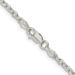 Sterling Silver 2.75mm Diamond-cut Forzantine Cable ChainQPE15