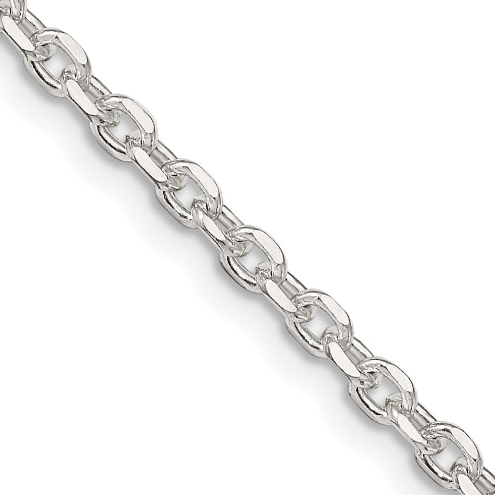 Sterling Silver 2.75mm Diamond-cut Forzantine Cable ChainQPE15