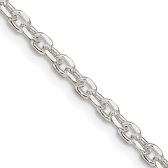 Sterling Silver 2.75mm Diamond-cut Forzantine Cable ChainQPE15